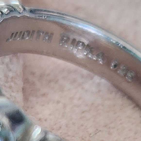 Judith Ripka Sterling Silver, Pink Sapphires, Heart Ring, Size 7, preloved - Picture 6 of 7